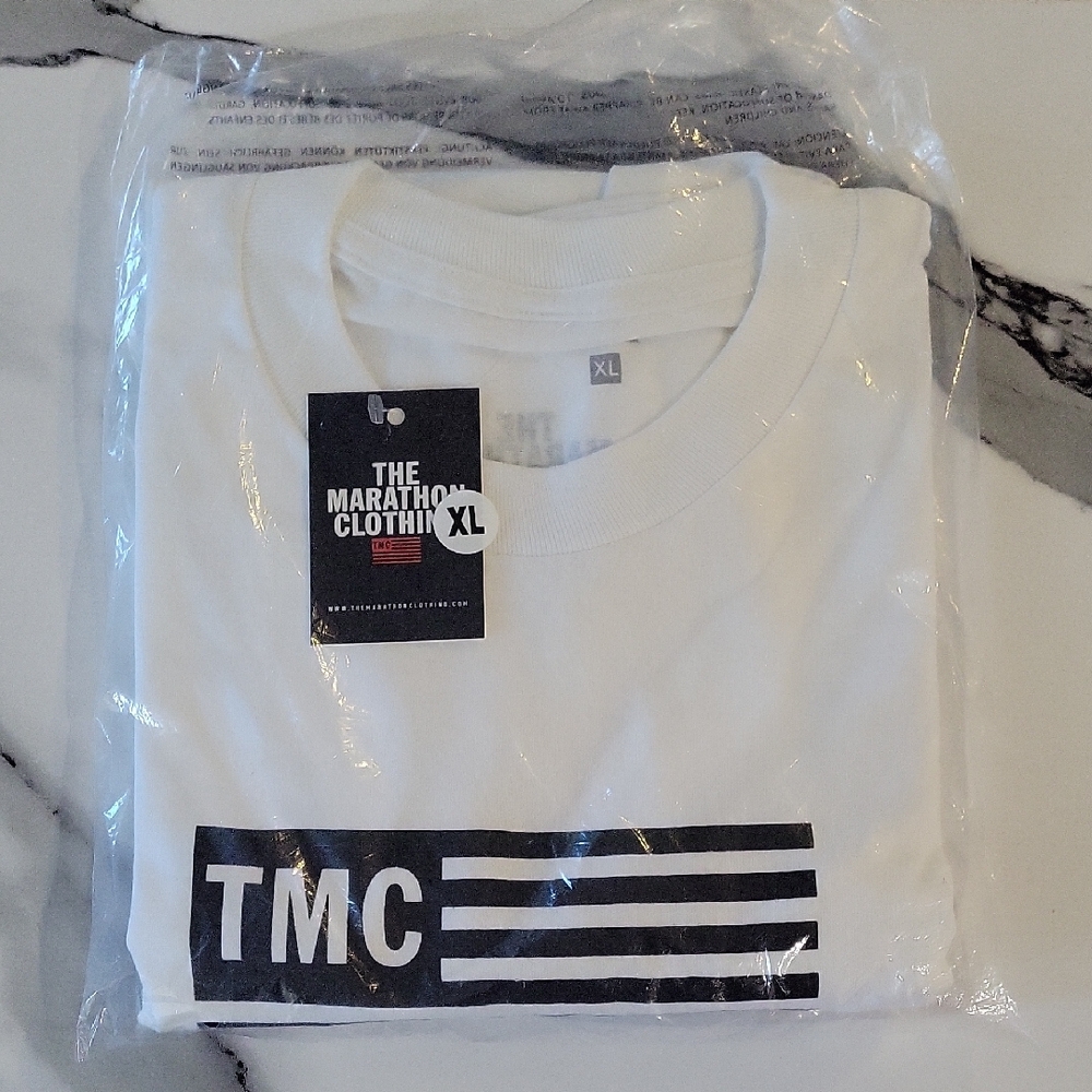 The Marathon Clothing White and Black Men's Tee